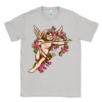 Moon Dust Cupid with rose Valentine's Day Classic Tee - HowdyJamesFarm