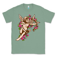 Sage Cupid with rose Valentine's Day Classic Tee - HowdyJamesFarm