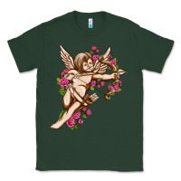 Sports Green Cupid with rose Valentine's Day Classic Tee - HowdyJamesFarm
