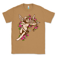 Toasted Coconut Cupid with rose Valentine's Day Classic Tee - HowdyJamesFarm