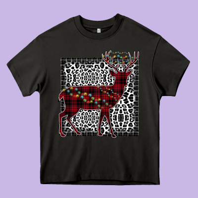 Christmas Deer Heavy Core Tee Designed By Bettercallsaul