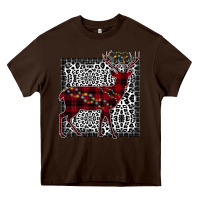 Chocolate Brown Christmas Deer Heavy Core Tee - Bettercallsaul