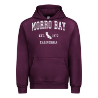 Mauve Wine Morro Bay California CA Vintage Athletic Sports Design Urban Hoodie - longCreatives