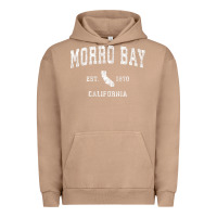 Pigment Burro Morro Bay California CA Vintage Athletic Sports Design Urban Hoodie - longCreatives