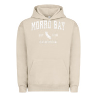 Pigment French Oak Morro Bay California CA Vintage Athletic Sports Design Urban Hoodie - longCreatives