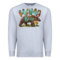 Heather Grey mama bear Premium Sweatshirt - BarkalooDesign