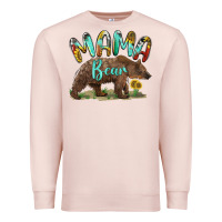 Pale Pink mama bear Premium Sweatshirt - BarkalooDesign