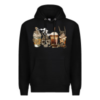 Black skeleton coffee Premium Hoodie - Jasminsmagicworld