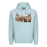 Blue Mist skeleton coffee Premium Hoodie - Jasminsmagicworld