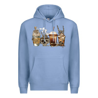 Colony Blue skeleton coffee Premium Hoodie - Jasminsmagicworld