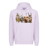 Lilac skeleton coffee Premium Hoodie - Jasminsmagicworld