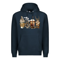Navy skeleton coffee Premium Hoodie - Jasminsmagicworld