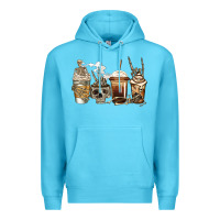 Ocean Blue skeleton coffee Premium Hoodie - Jasminsmagicworld