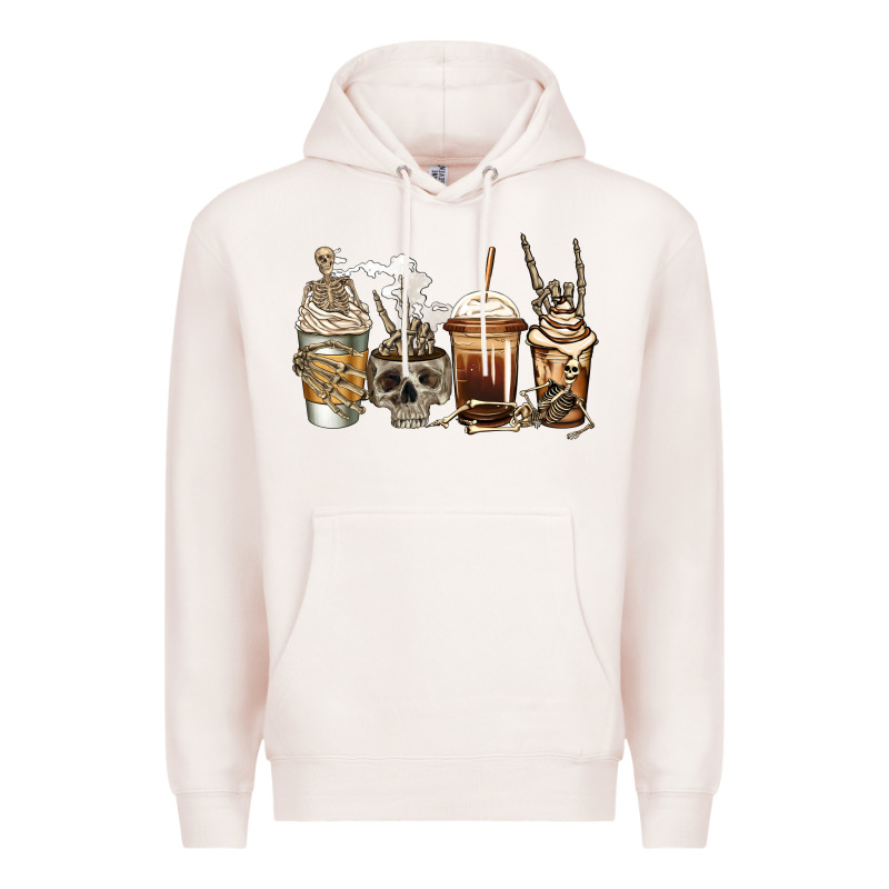 Skeleton Coffee Premium Hoodie by Jasminsmagicworld | Teevron