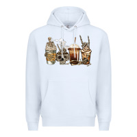 White skeleton coffee Premium Hoodie - Jasminsmagicworld