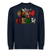 Navy oh deer christmas Heavyweight Sweatshirt - LillyAllenDesigns