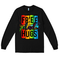 Black free dad hugs Long Sleeve Tee - OliviaCreatesArt