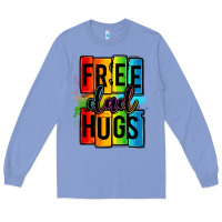 Colony Blue free dad hugs Long Sleeve Tee - OliviaCreatesArt