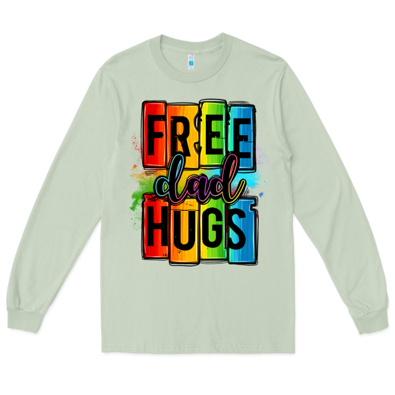 Free Dad Hugs Long Sleeve Tee by OliviaCreatesArt | Teevron