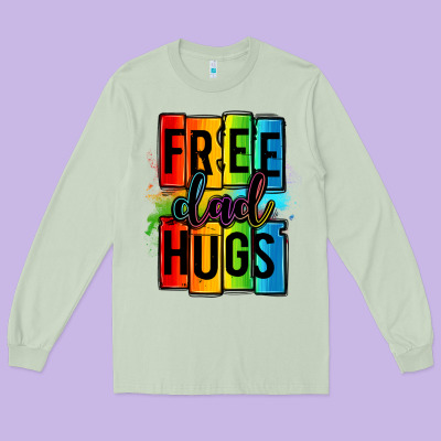 Free Dad Hugs Long Sleeve Tee Designed By Oliviacreatesart
