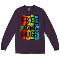 Plum free dad hugs Long Sleeve Tee - OliviaCreatesArt
