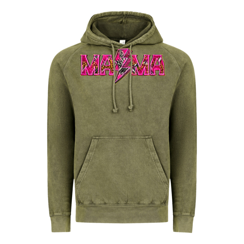 Mama Neon Lightning Bolt Mother's Day Vintage Hoodie by HowdyJamesFarm | Teevron
