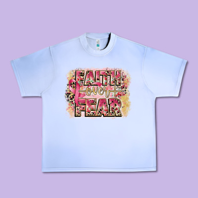 Faith Over Fear Breast Cancer 12 Inches 300 Dpi Urban Heavy Tee Designed By Cowgirlartshop