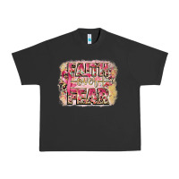 Pigment Black faith over fear breast cancer 12 inches 300 dpi Urban Heavy Tee - CowGirlArtShop