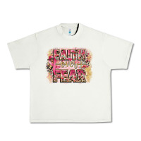 Pistachio faith over fear breast cancer 12 inches 300 dpi Urban Heavy Tee - CowGirlArtShop
