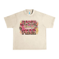 Sandshell faith over fear breast cancer 12 inches 300 dpi Urban Heavy Tee - CowGirlArtShop