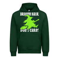 Forest Green witches saying broom hair dont care halloween camper joke Urban Hoodie - longCreatives
