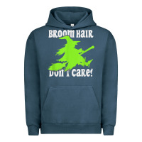 Pigment Midnight Navy witches saying broom hair dont care halloween camper joke Urban Hoodie - longCreatives