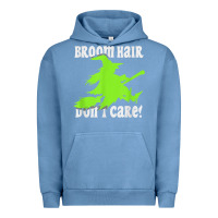 Pigment Pebble Blue witches saying broom hair dont care halloween camper joke Urban Hoodie - longCreatives