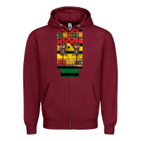 Burgundy juneteenth freedom day 12 oz can cooler (slim) 2 Zipper Hoodie - Artiststas