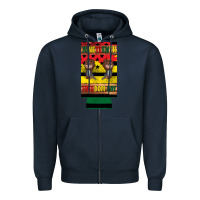 Navy juneteenth freedom day 12 oz can cooler (slim) 2 Zipper Hoodie - Artiststas