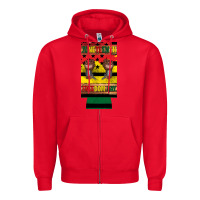Red juneteenth freedom day 12 oz can cooler (slim) 2 Zipper Hoodie - Artiststas