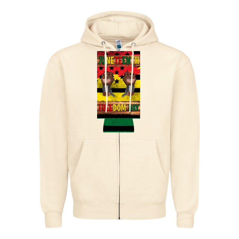 Juneteenth Freedom Day 12 Oz Can Cooler (slim) 2 Zipper Hoodie by Artiststas | Teevron