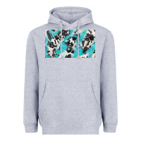 Heather Grey cowhide glitter  cup Heavyweight Hoodie - BarkalooDesign