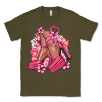 Army Green Cancer high heels Cancer Awareness Classic Tee - HowdyJamesFarm