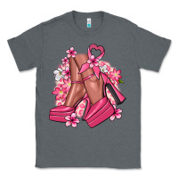 Charcoal Heather Cancer high heels Cancer Awareness Classic Tee - HowdyJamesFarm