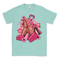 Seafoam Cancer high heels Cancer Awareness Classic Tee - HowdyJamesFarm