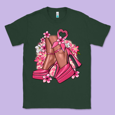 Cancer High Heels Cancer Awareness Classic Tee Designed By Howdyjamesfarm