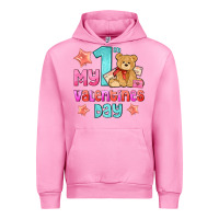 Fuchsia Pink my first valentines day Urban Hoodie - AdoDesignShop