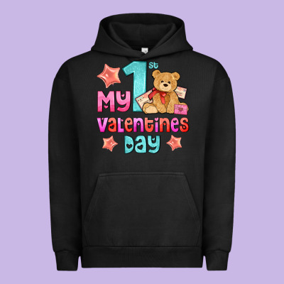 My First Valentines Day Urban Hoodie Designed By Adodesignshop