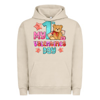 Pigment French Oak my first valentines day Urban Hoodie - AdoDesignShop