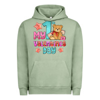 Pigment Oil Green my first valentines day Urban Hoodie - AdoDesignShop