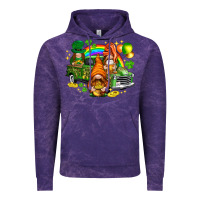 Cloud Purple St. Patrick's Day gnomies with truck Vintage Hoodie - HowdyJamesFarm