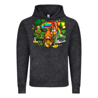 Vintage Black St. Patrick's Day gnomies with truck Vintage Hoodie - HowdyJamesFarm