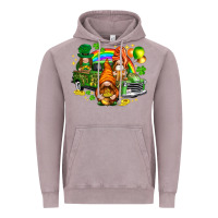 Vintage Zinc St. Patrick's Day gnomies with truck Vintage Hoodie - HowdyJamesFarm