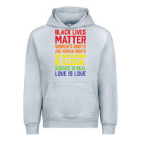 Heather Grey Black Lives Matter List Urban Hoodie - longCreatives